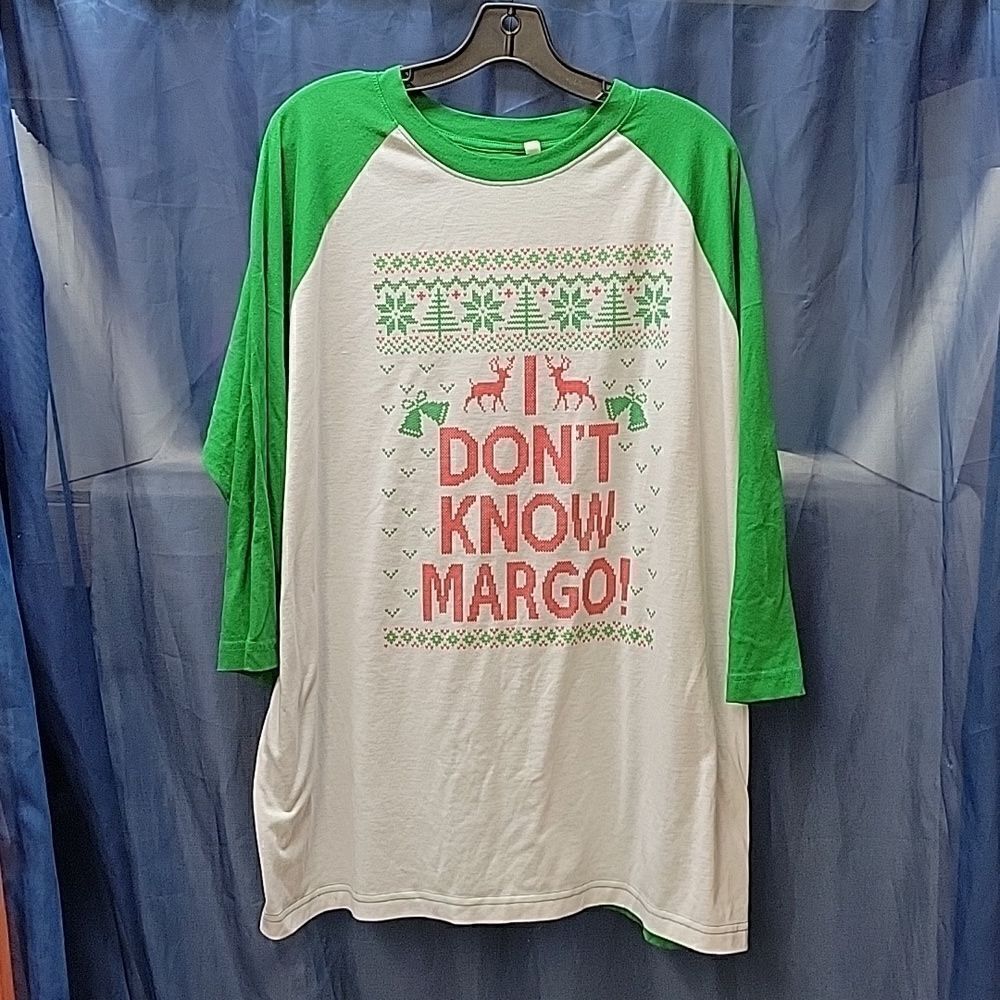 "I Don't Know Margo" 3/4 length‎ sleeve t-shirt  Adult 2xl